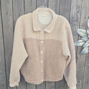 Women's Beige Sherpa Jacket